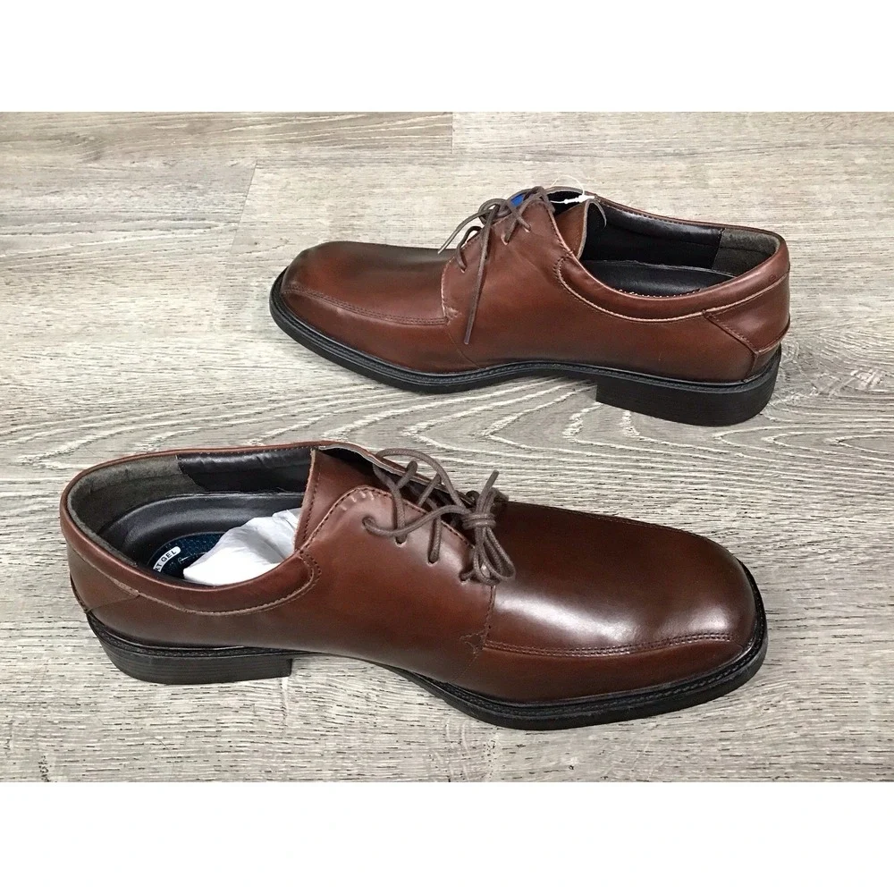 Nunn Bush Mens Marcell Bicycle Oxford Brown Leather Size 12 M Shoe 83364-200 New